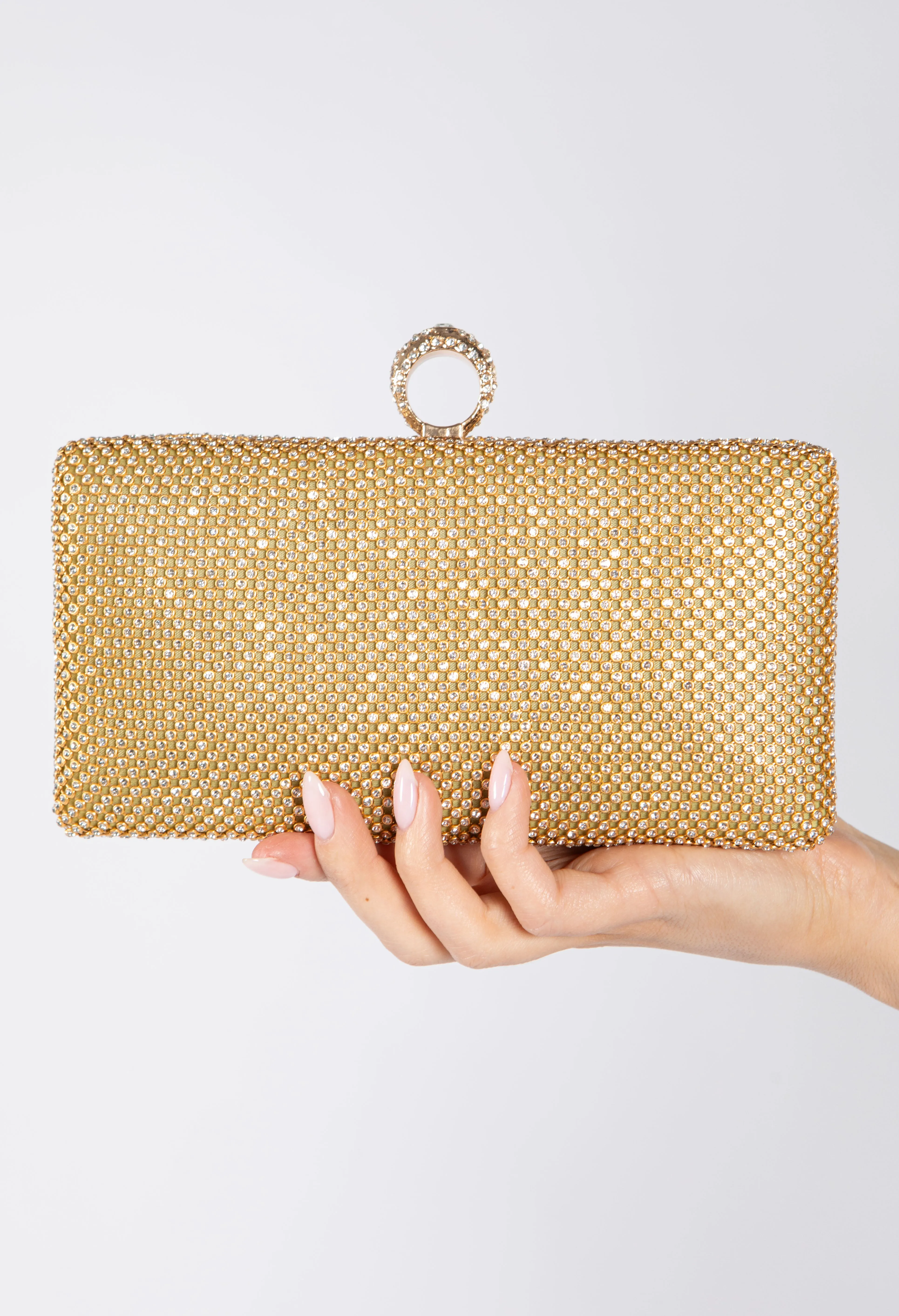 Luxury Squared Pearl Clutch Bag