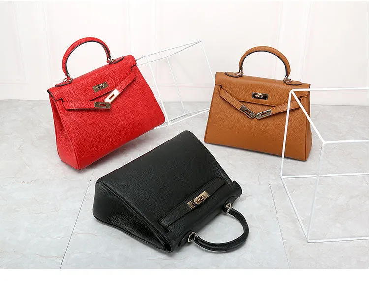 Luxury Super Chic High Fashion Kelly Bag Style Amaging Colors!  Genuine Leather Women Handbags Designer High Quality Ladies Messenger Handbag Fashion  Tote Shoulder Bags