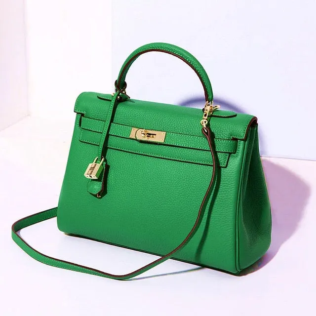 Luxury Super Chic High Fashion Kelly Bag Style Amaging Colors!  Genuine Leather Women Handbags Designer High Quality Ladies Messenger Handbag Fashion  Tote Shoulder Bags