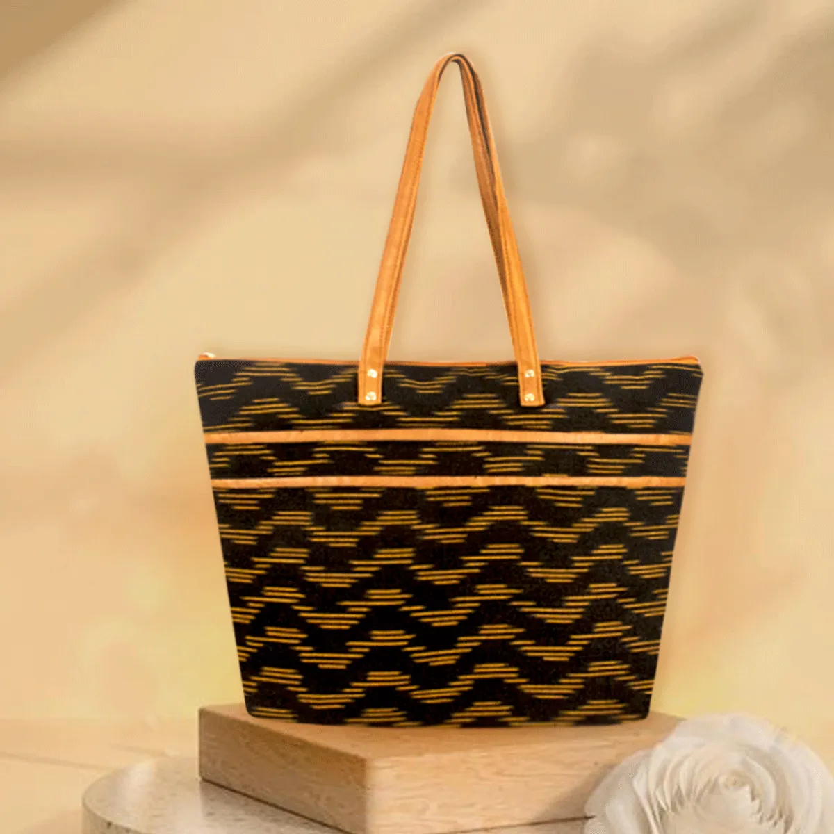 Magical Black Ikat Office Bag