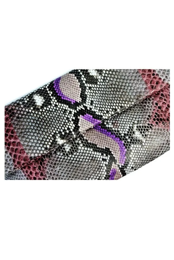 Mandalay Brown Lilac Motif Foldover Clutch