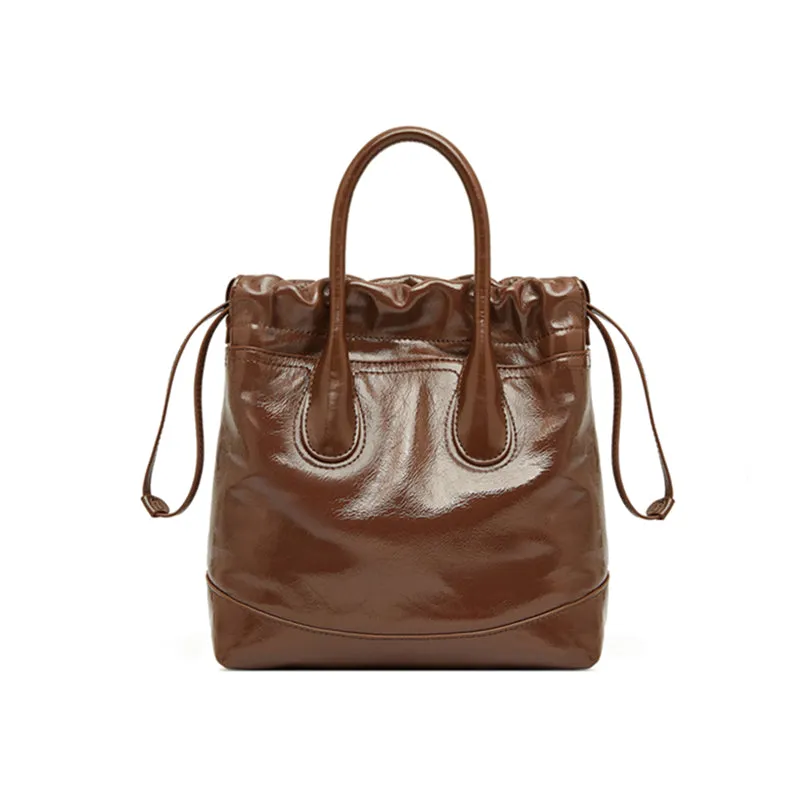 Margaret Genuine Leather Hobo Small Tote Handbag