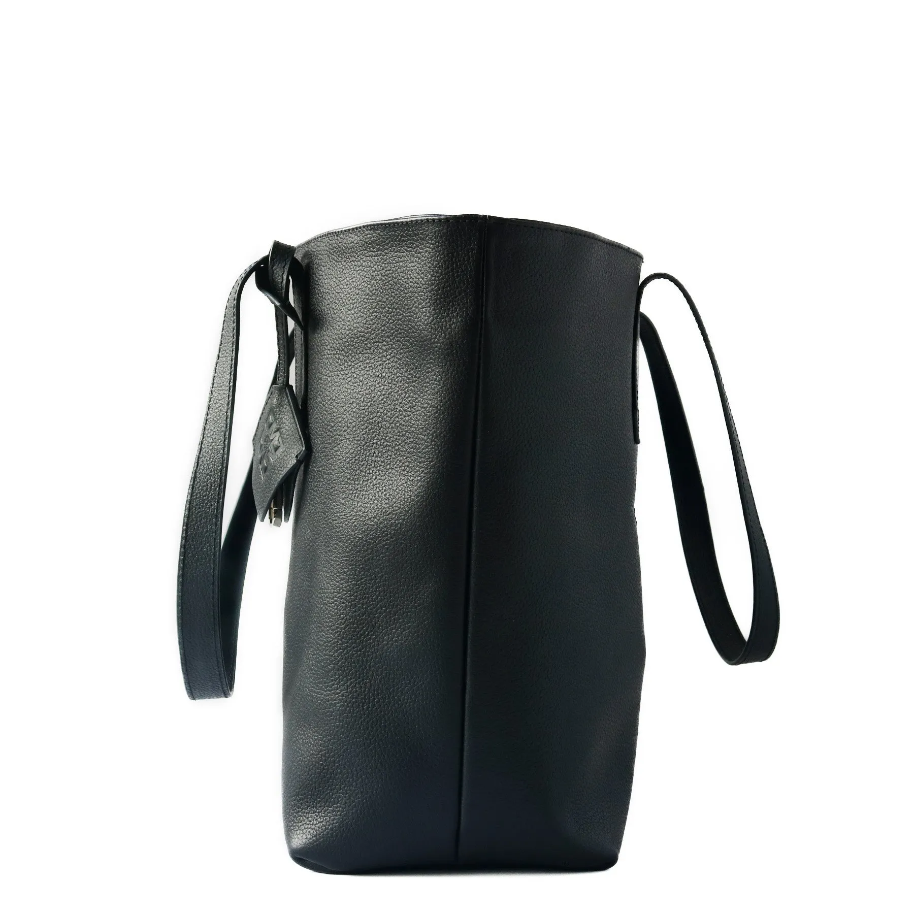 Martina Leather Tote - Black