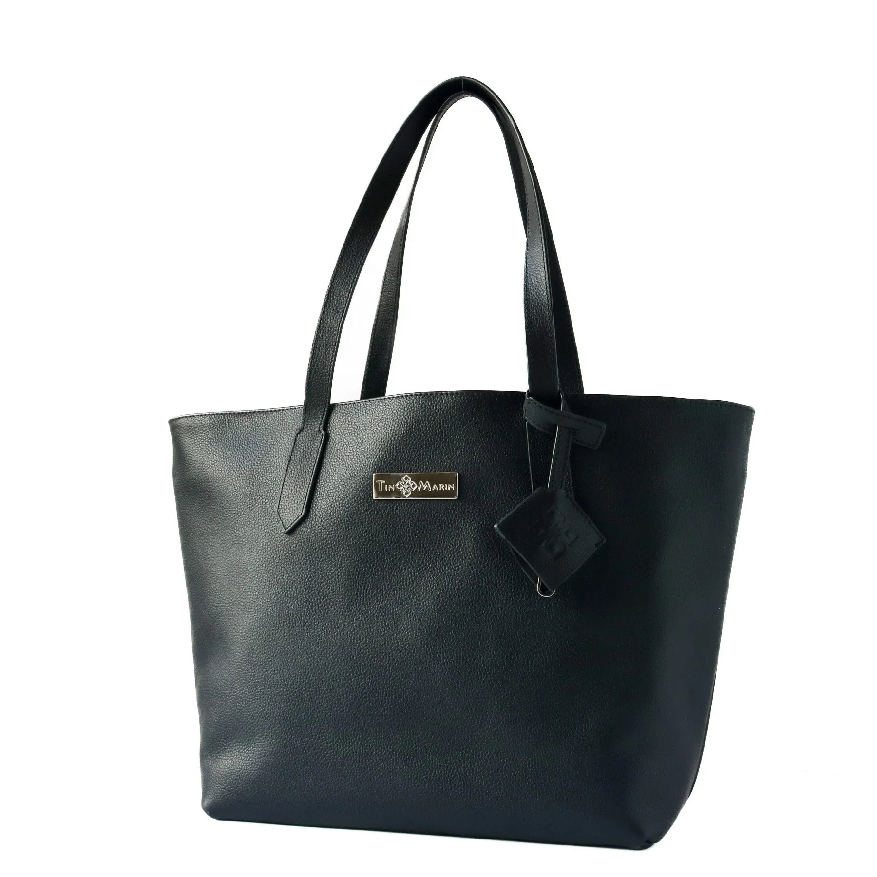 Martina Leather Tote - Black