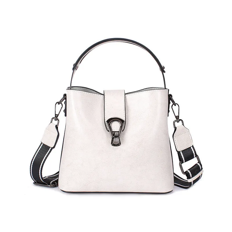 Mary Woman Leather Bucket Small Shoulder Bag
