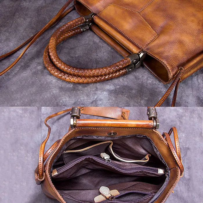Medium Women's Leather Tote Bags With Crossbody Strap Handbags for Women