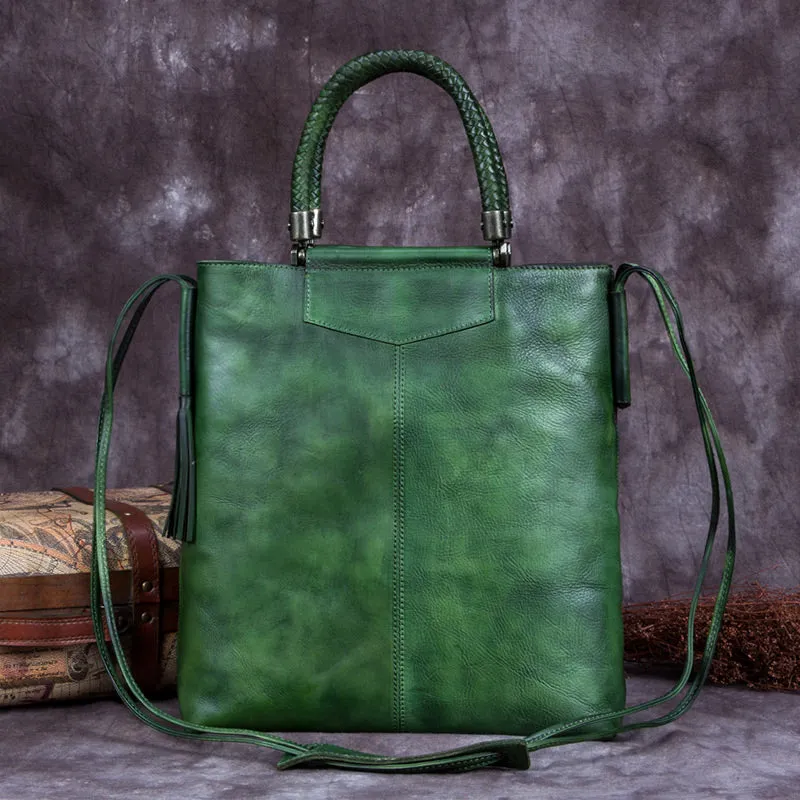 Medium Women's Leather Tote Bags With Crossbody Strap Handbags for Women