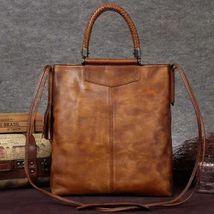 Medium Women's Leather Tote Bags With Crossbody Strap Handbags for Women