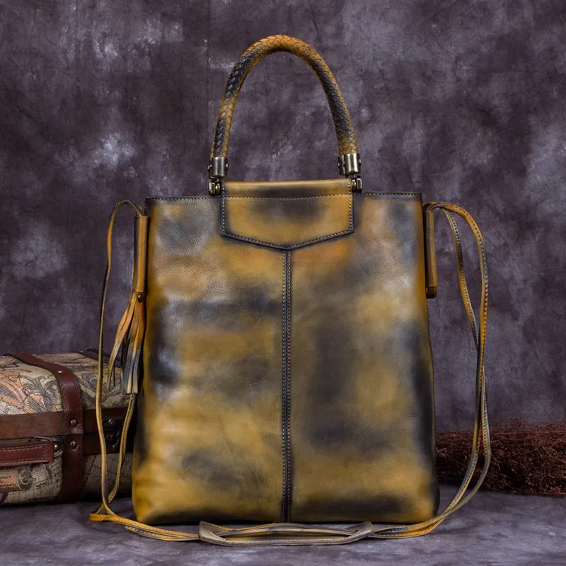 Medium Women's Leather Tote Bags With Crossbody Strap Handbags for Women