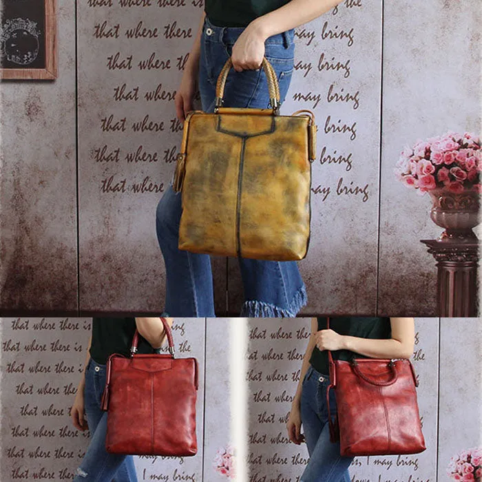 Medium Women's Leather Tote Bags With Crossbody Strap Handbags for Women