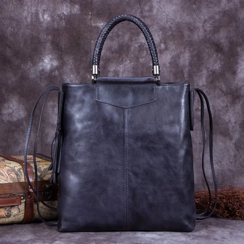 Medium Women's Leather Tote Bags With Crossbody Strap Handbags for Women