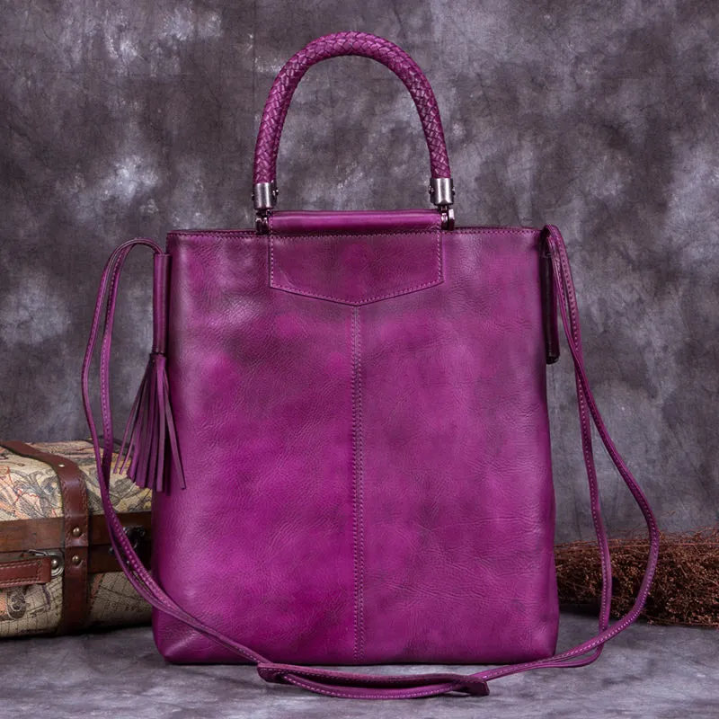 Medium Women's Leather Tote Bags With Crossbody Strap Handbags for Women