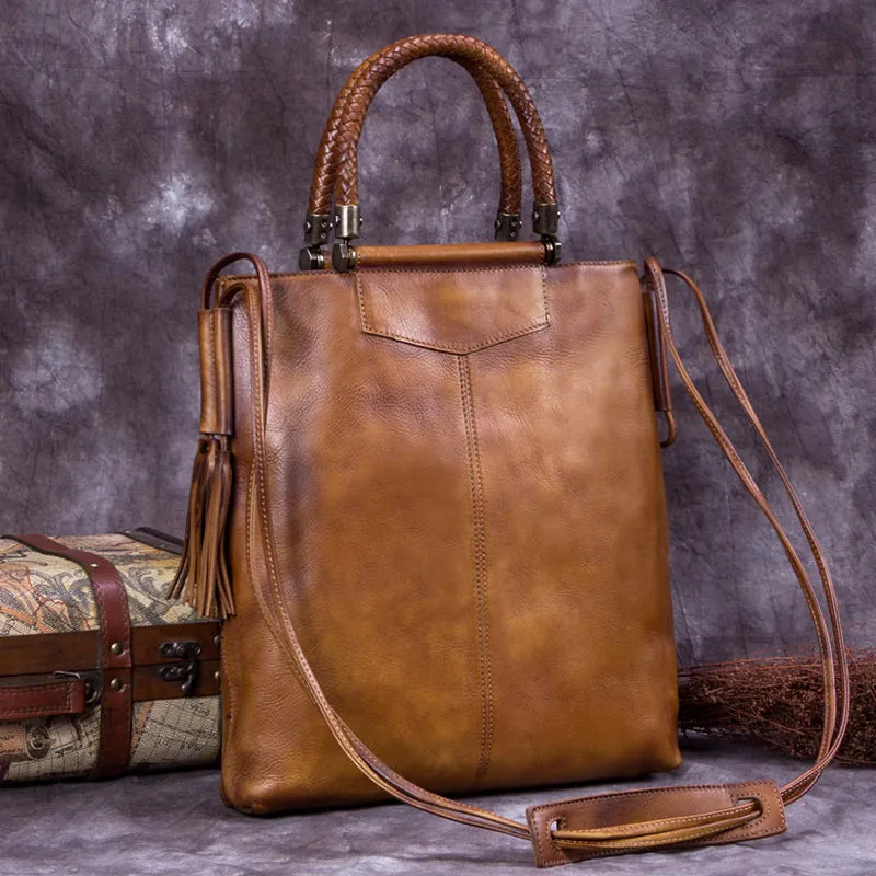Medium Women's Leather Tote Bags With Crossbody Strap Handbags for Women