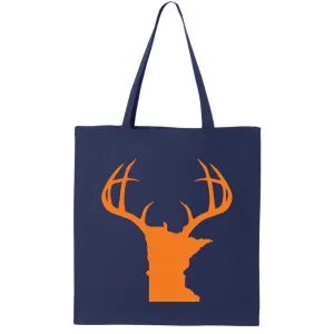 Minnesota Blaze Orange Antlers Canvas Tote Bag