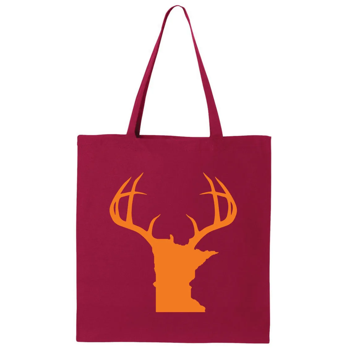 Minnesota Blaze Orange Antlers Canvas Tote Bag