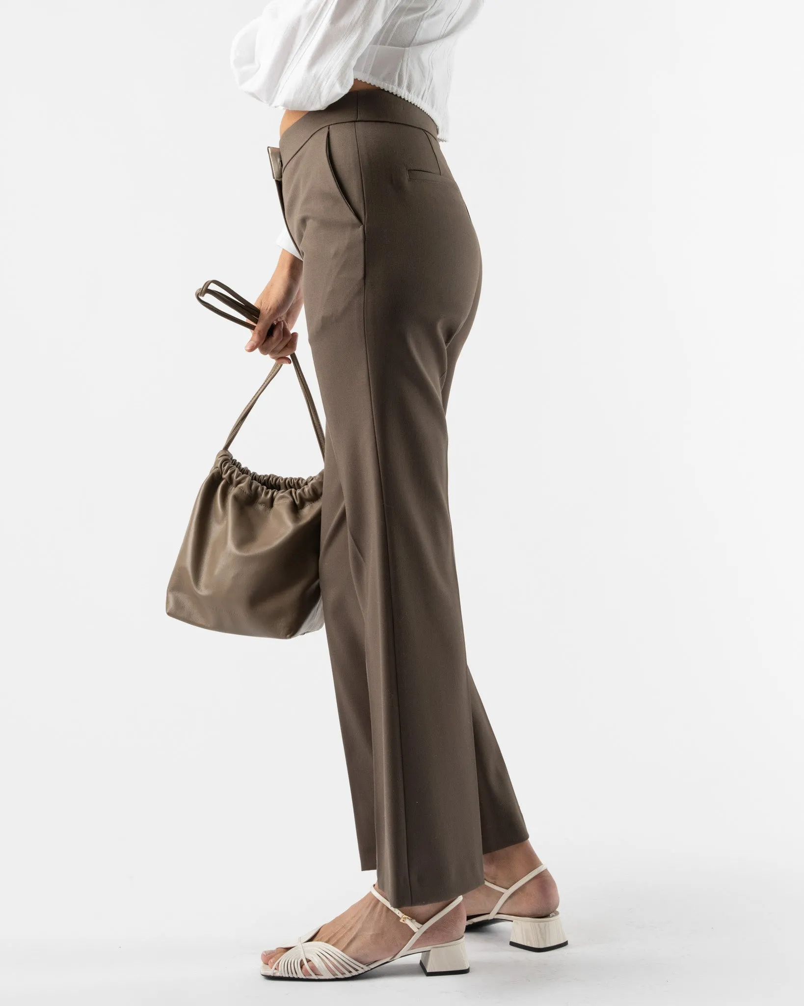 Modern Weaving Lamb Gather Bucket Bag in Earth