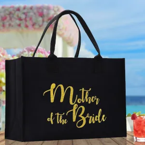 Mother of The Bride Large Print Tote Bag 100% Cotton Canvas Bridal Party Tote Bachelorette Bag Bridal Chic Tote Bags Wedding Totes