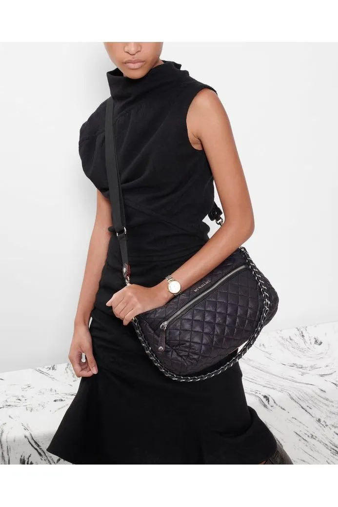 MZ Wallace Crosby Shoulder Bag Medium 1411C1590 | Black Rec