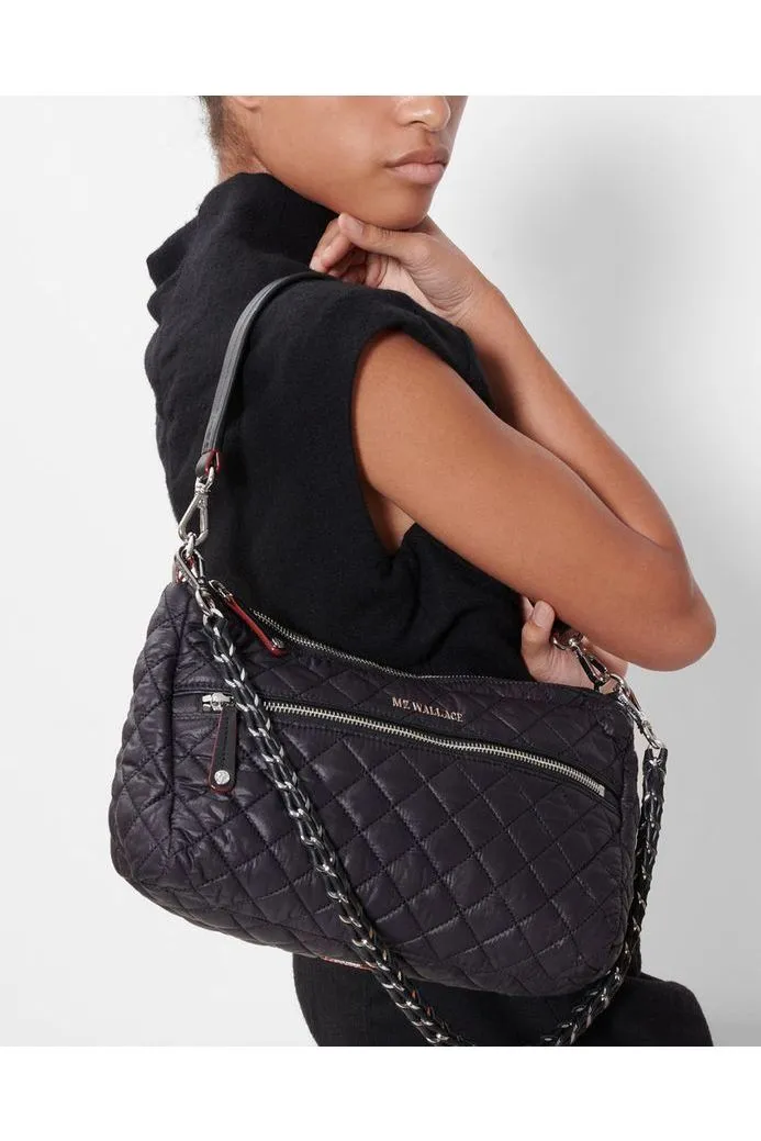 MZ Wallace Crosby Shoulder Bag Medium 1411C1590 | Black Rec