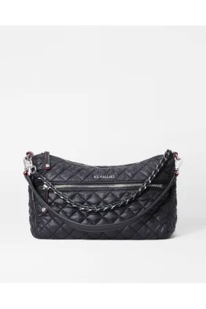 MZ Wallace Crosby Shoulder Bag Medium 1411C1590 | Black Rec