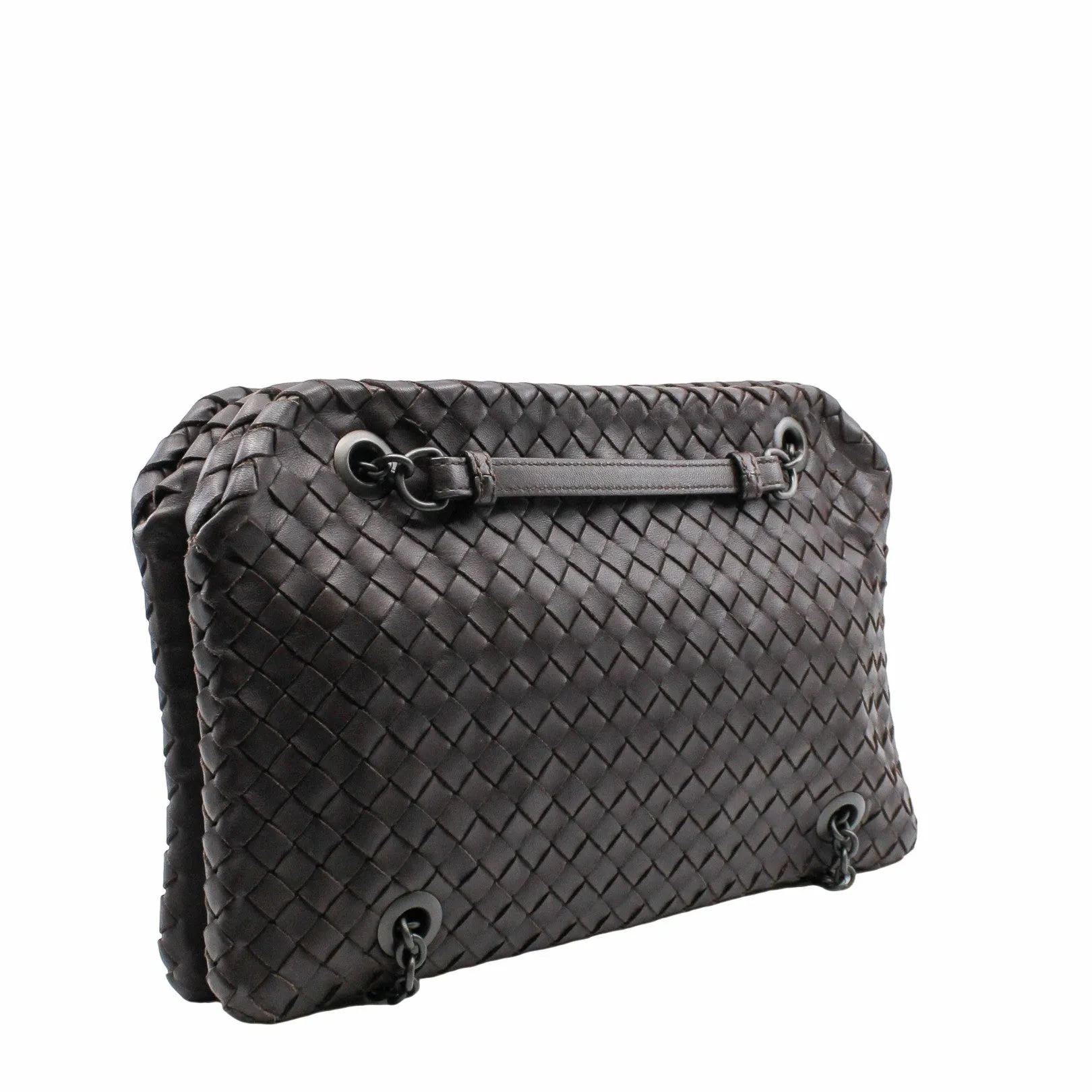 Nero Intrecciato Nappa Chain DUO Bag Black PHW