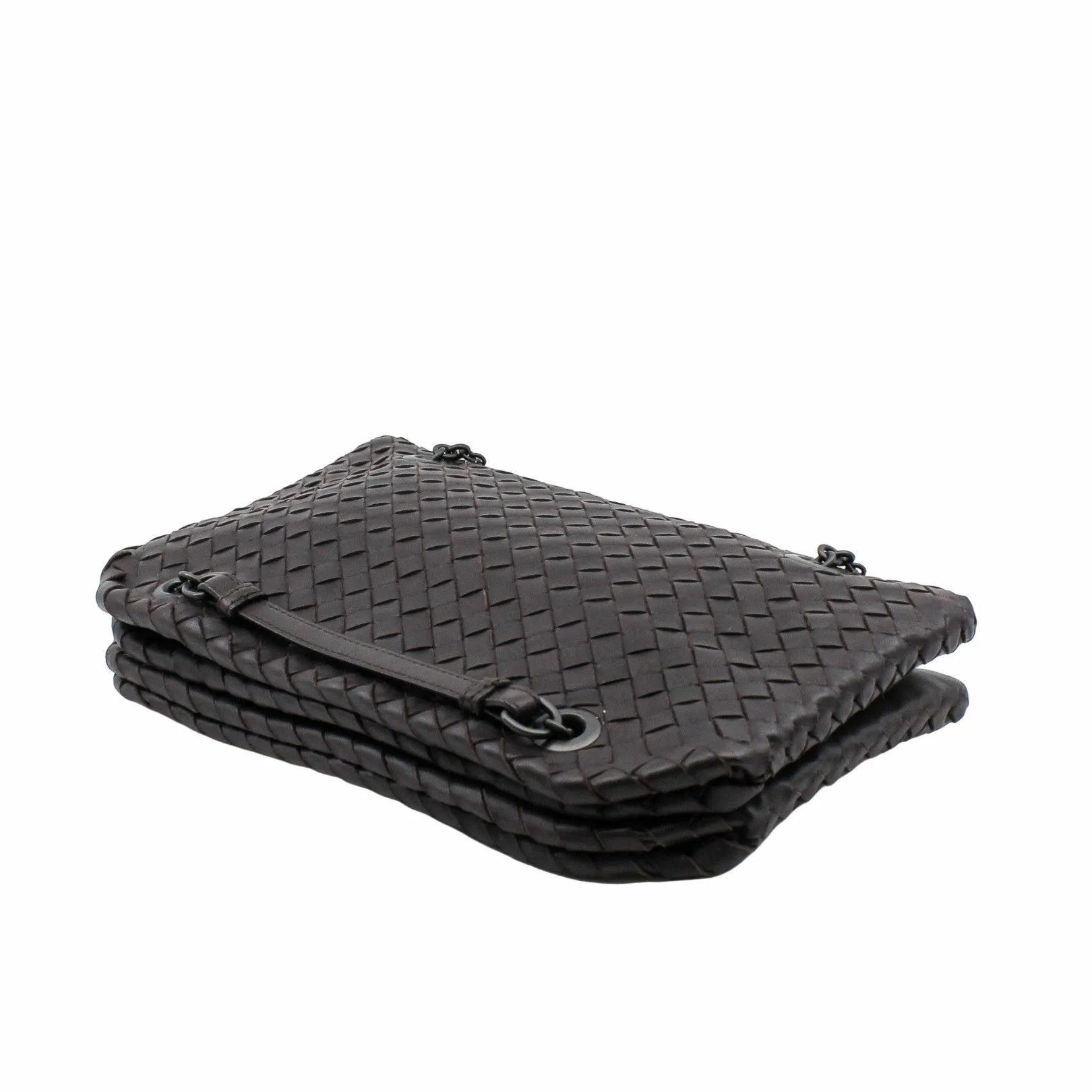 Nero Intrecciato Nappa Chain DUO Bag Black PHW