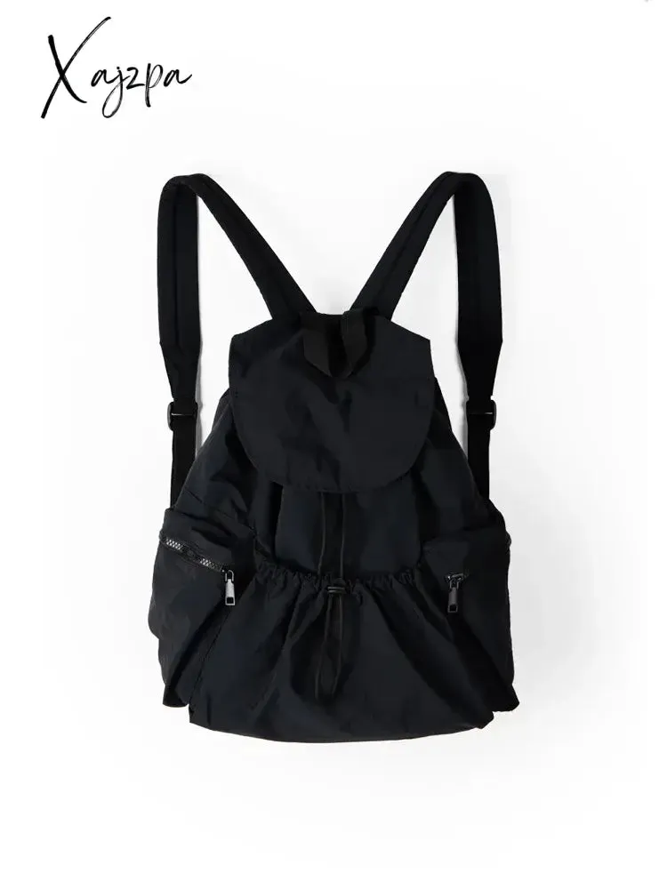 New Backpack Fashion Casual Nylon Cloth Shoulder Bags For Women Light Large Capacity School Bag Designer Luxury Solid Color