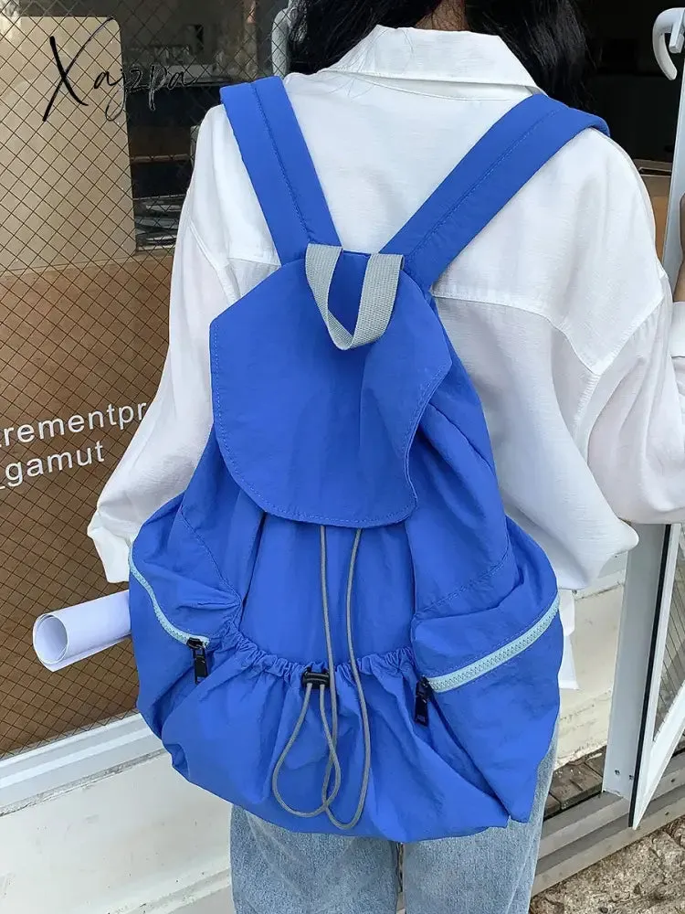 New Backpack Fashion Casual Nylon Cloth Shoulder Bags For Women Light Large Capacity School Bag Designer Luxury Solid Color