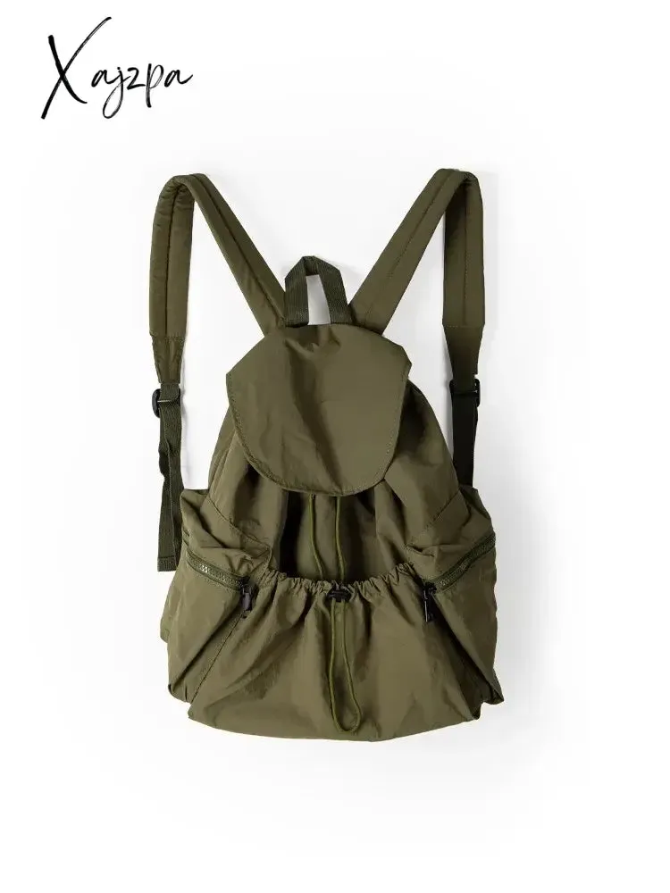 New Backpack Fashion Casual Nylon Cloth Shoulder Bags For Women Light Large Capacity School Bag Designer Luxury Solid Color