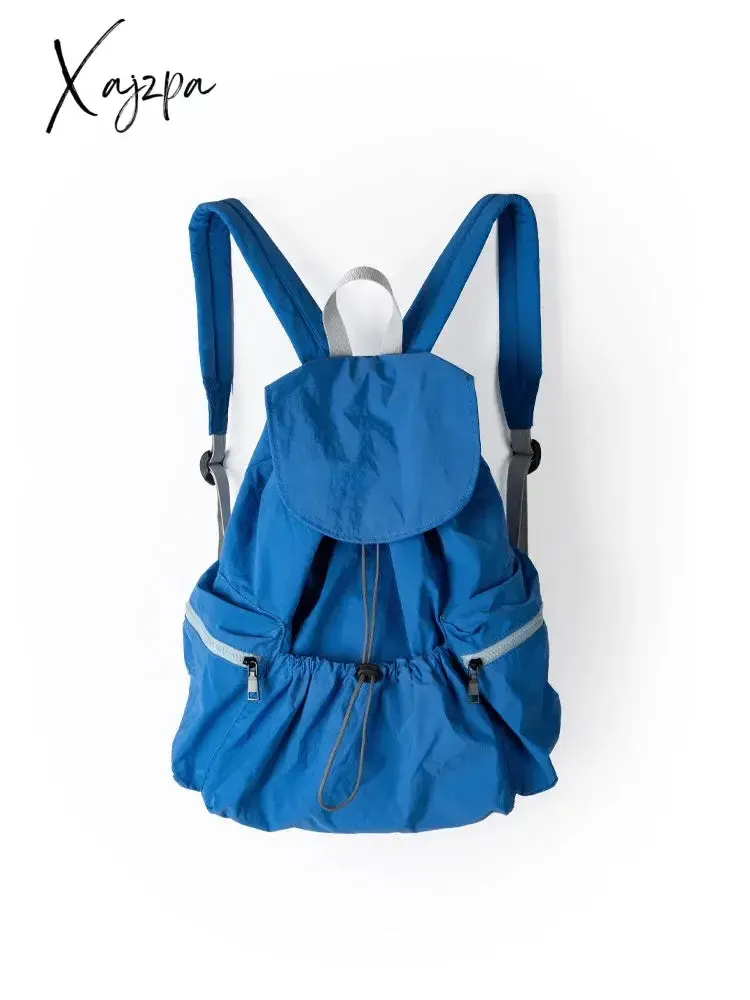 New Backpack Fashion Casual Nylon Cloth Shoulder Bags For Women Light Large Capacity School Bag Designer Luxury Solid Color
