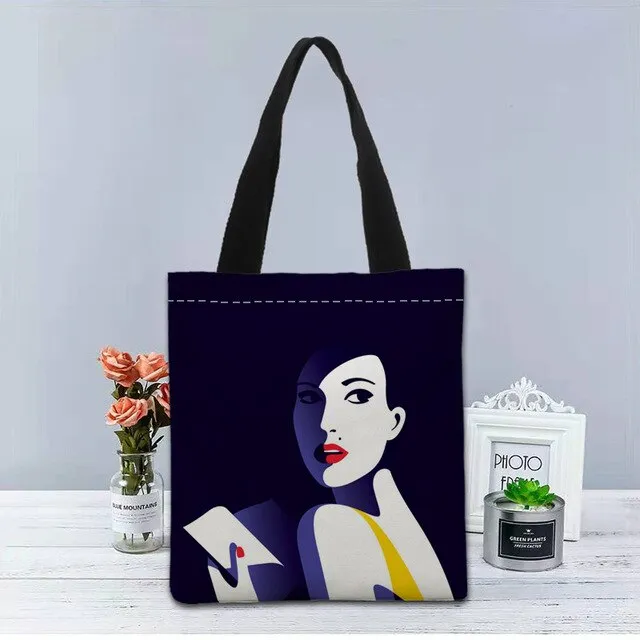 New Custom malika favre sephora printed Handbag canvas tote bags shopping travel Casual Useful Shoulder Bag women bag