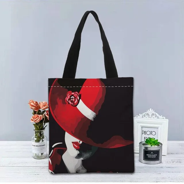 New Custom malika favre sephora printed Handbag canvas tote bags shopping travel Casual Useful Shoulder Bag women bag