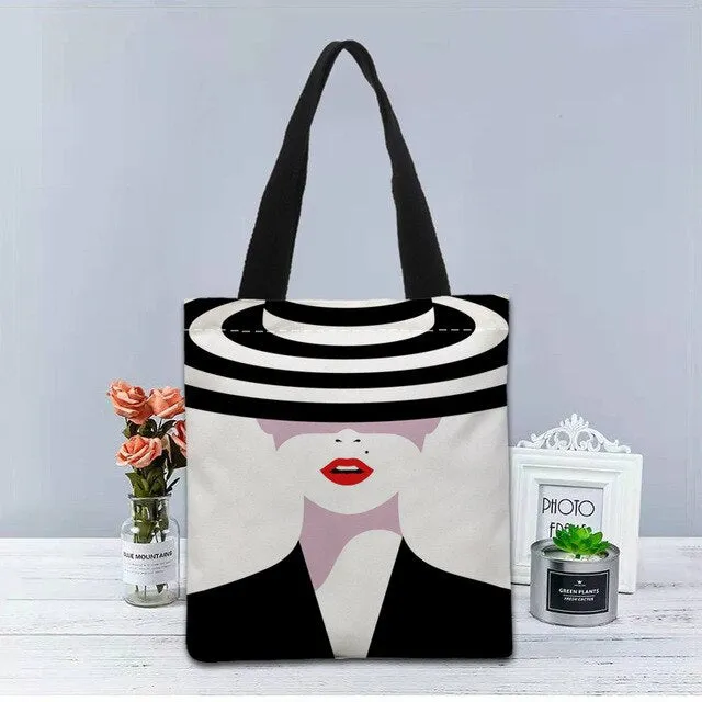 New Custom malika favre sephora printed Handbag canvas tote bags shopping travel Casual Useful Shoulder Bag women bag