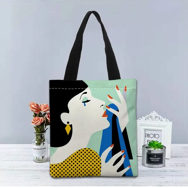 New Custom malika favre sephora printed Handbag canvas tote bags shopping travel Casual Useful Shoulder Bag women bag