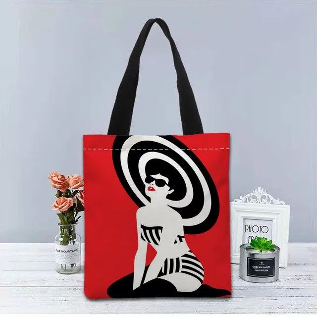 New Custom malika favre sephora printed Handbag canvas tote bags shopping travel Casual Useful Shoulder Bag women bag