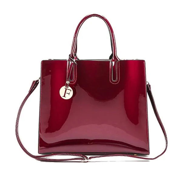 New Luxury Shiny Shoulder & Crossbody Bags, Set of 3