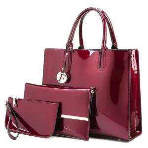 New Luxury Shiny Shoulder & Crossbody Bags, Set of 3