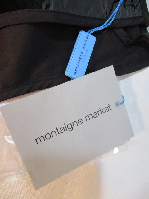NEW NWT MONTAIGNE MARKET Kitty BLACK Cat EAR HOOD HAT Cosplay