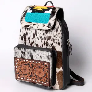 OHLAY KBA123 Backpack Hand Tooled Upcycled Wool Hair-On Genuine Leather women bag western handbag purse
