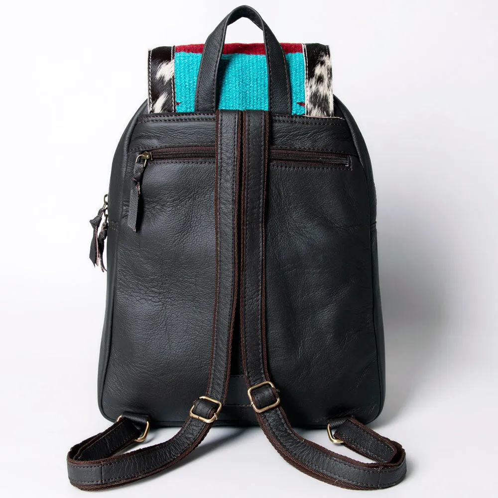 OHLAY KBA123 Backpack Hand Tooled Upcycled Wool Hair-On Genuine Leather women bag western handbag purse