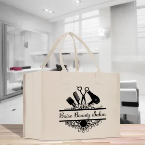 Personalized Hair Stylist Custom Cotton Canvas Tote Bag Hairdresser Gift Bag Beauty Salon Bag Stylist Supply Bag Barber Gift (HRST1011)