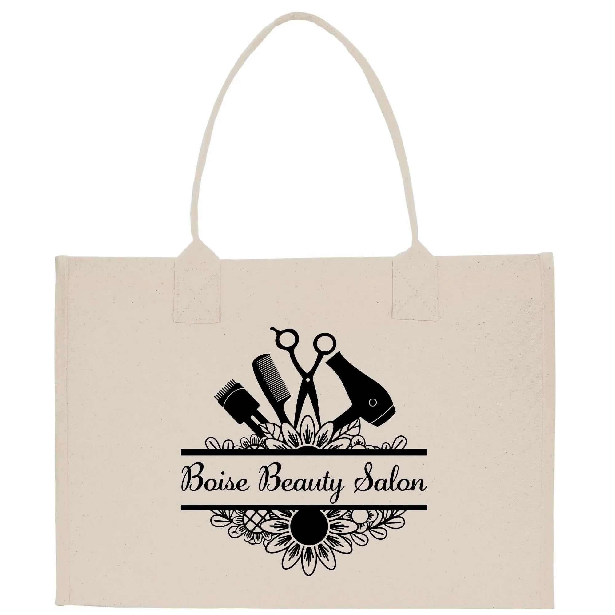 Personalized Hair Stylist Custom Cotton Canvas Tote Bag Hairdresser Gift Bag Beauty Salon Bag Stylist Supply Bag Barber Gift (HRST1011)