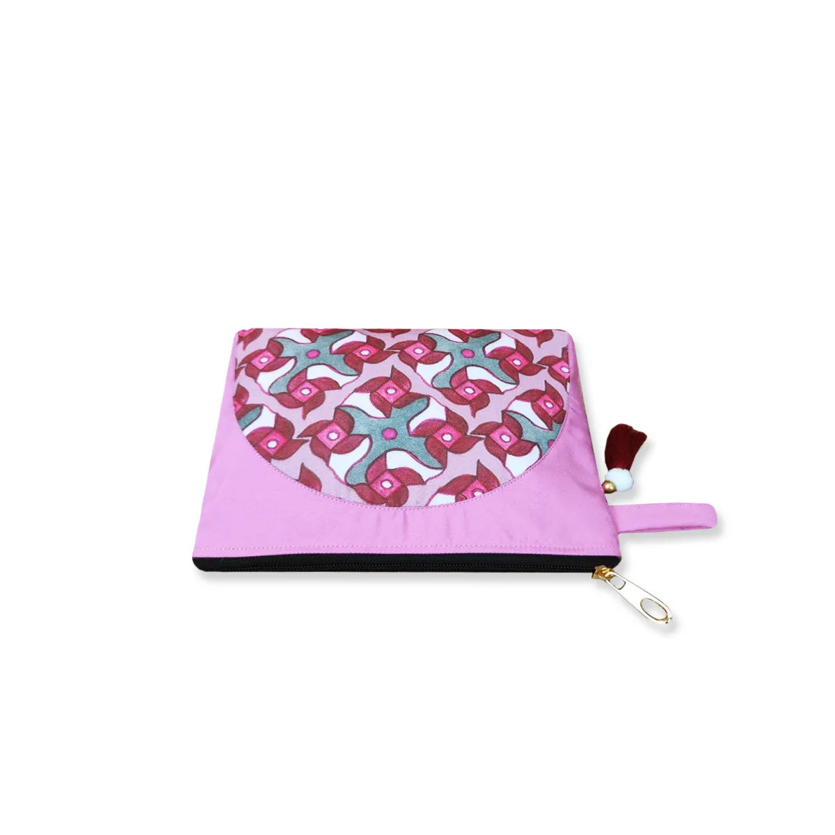 Pink Pin Wheel Kollam Tote/Pouch Combo