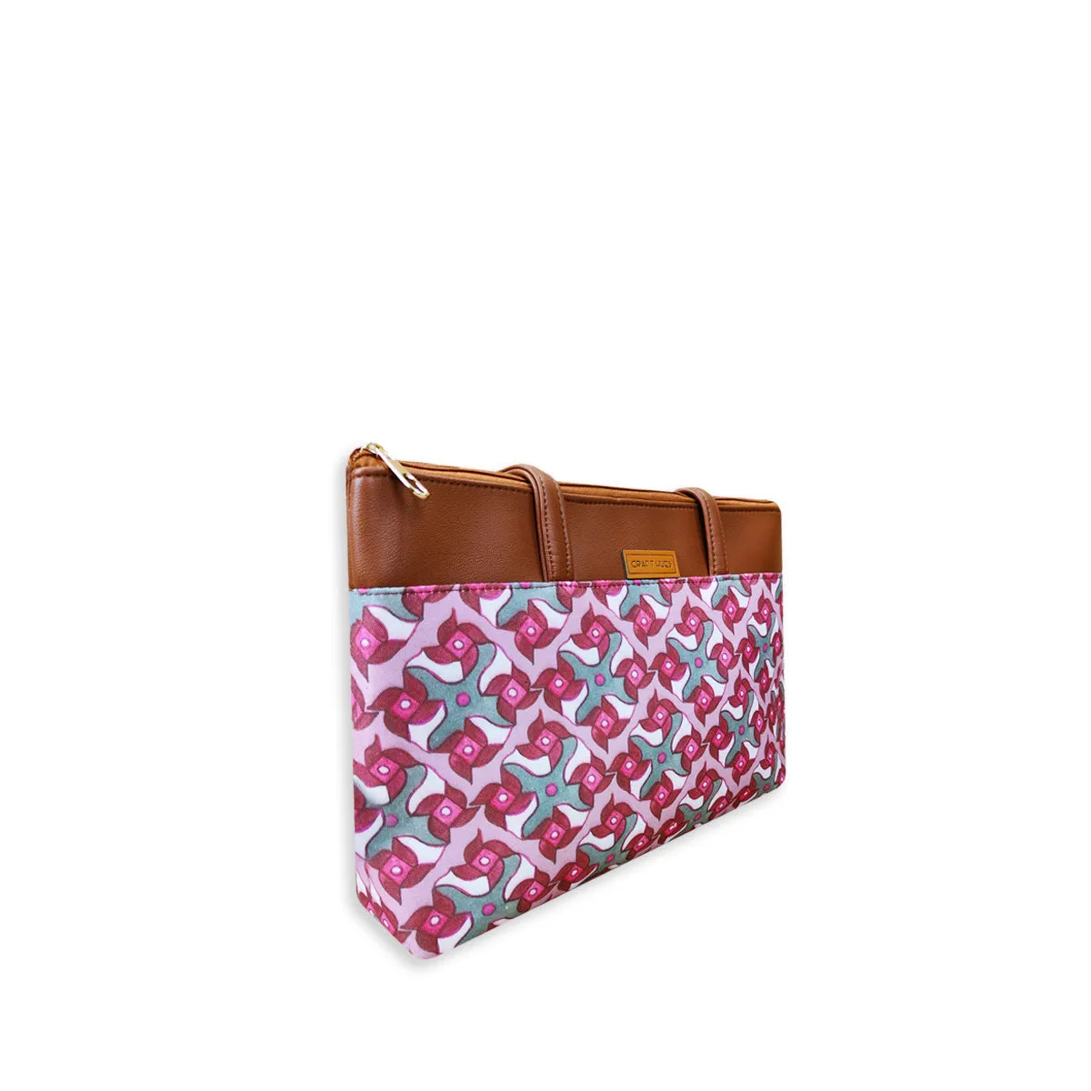 Pink Pin Wheel Kollam Tote/Pouch Combo