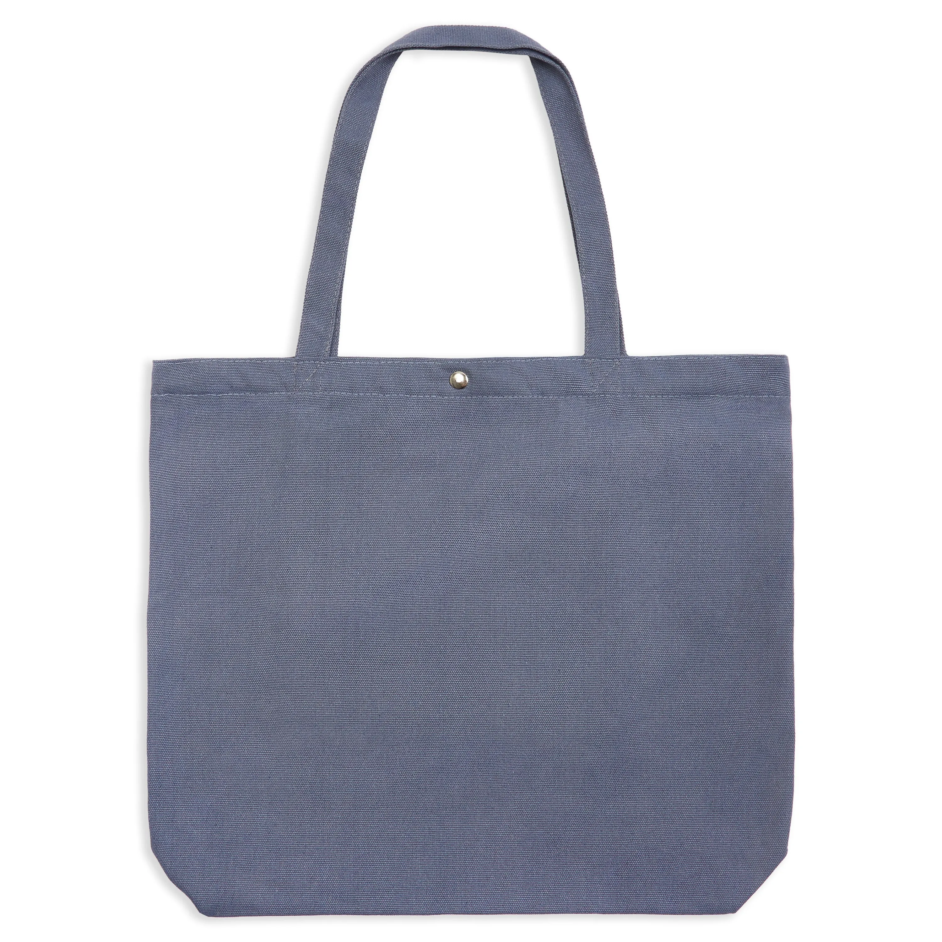 Printed Canvas Tote Bag - Blue
