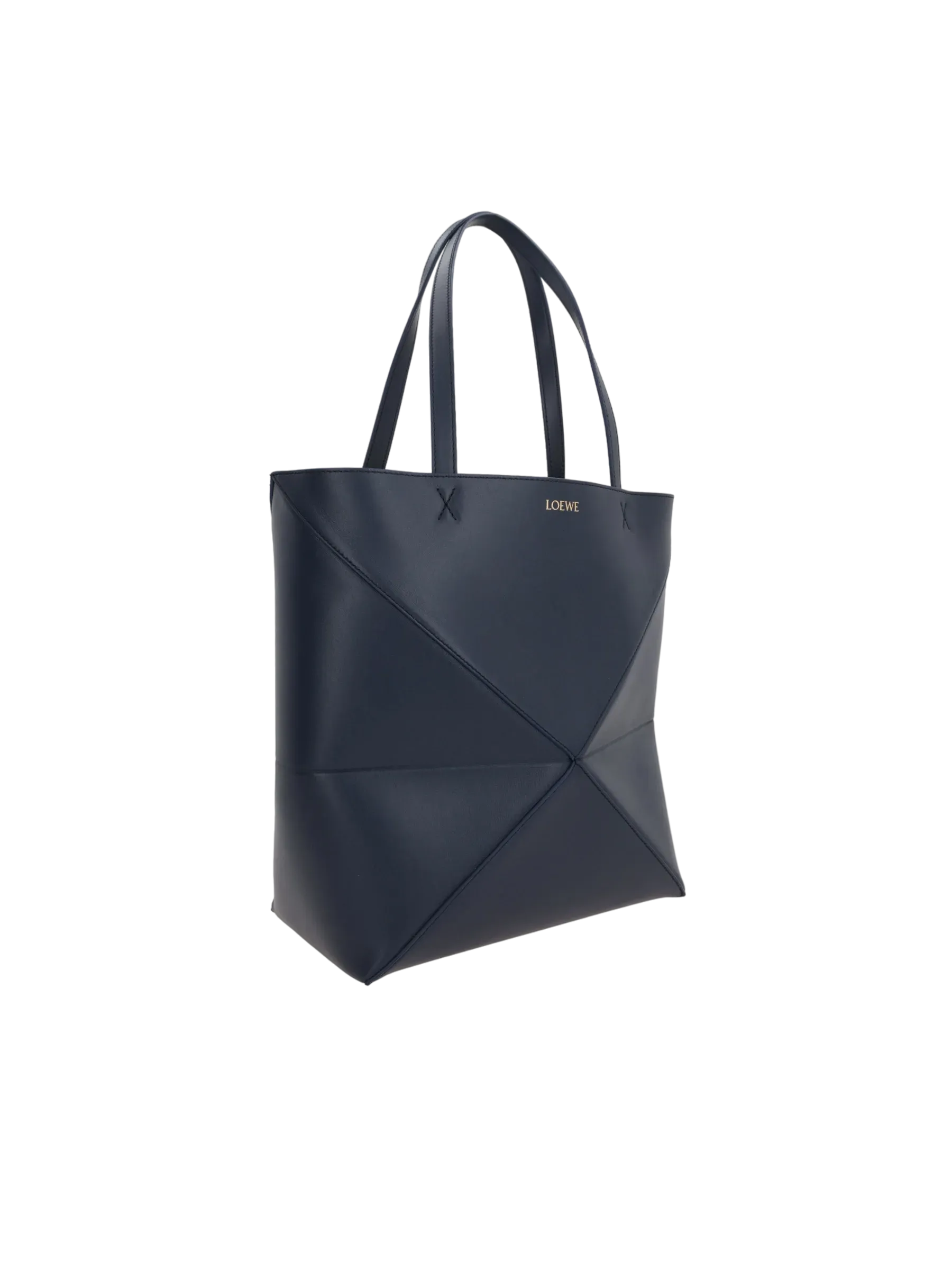 Puzzle Fold Leather Tote