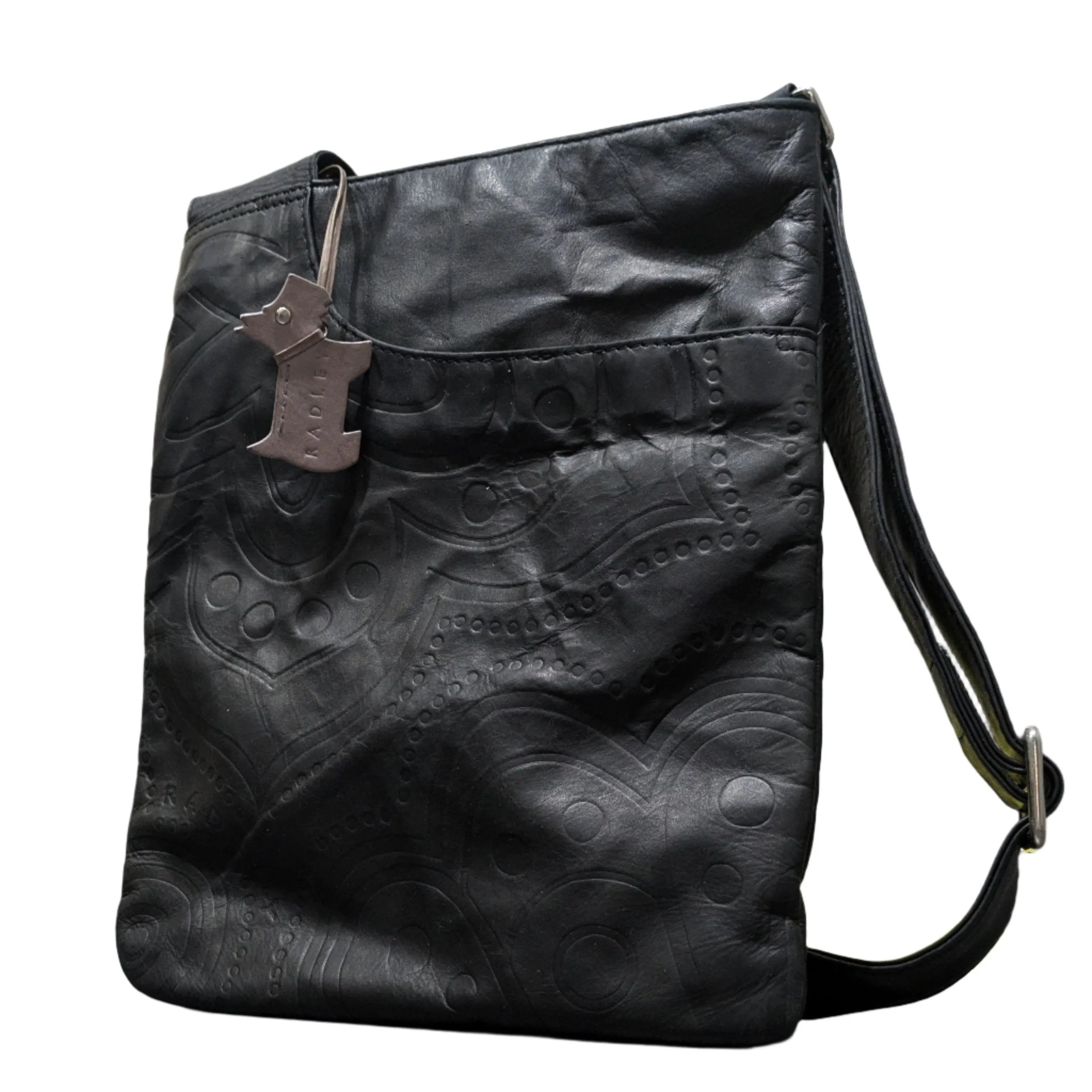 Radley Black Embossed Leather Shoulder Bag