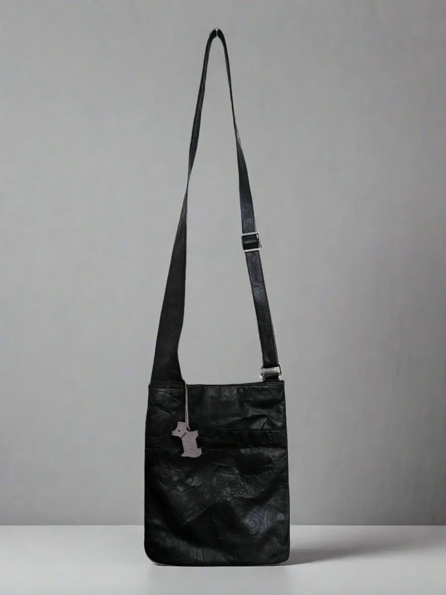 Radley Black Embossed Leather Shoulder Bag