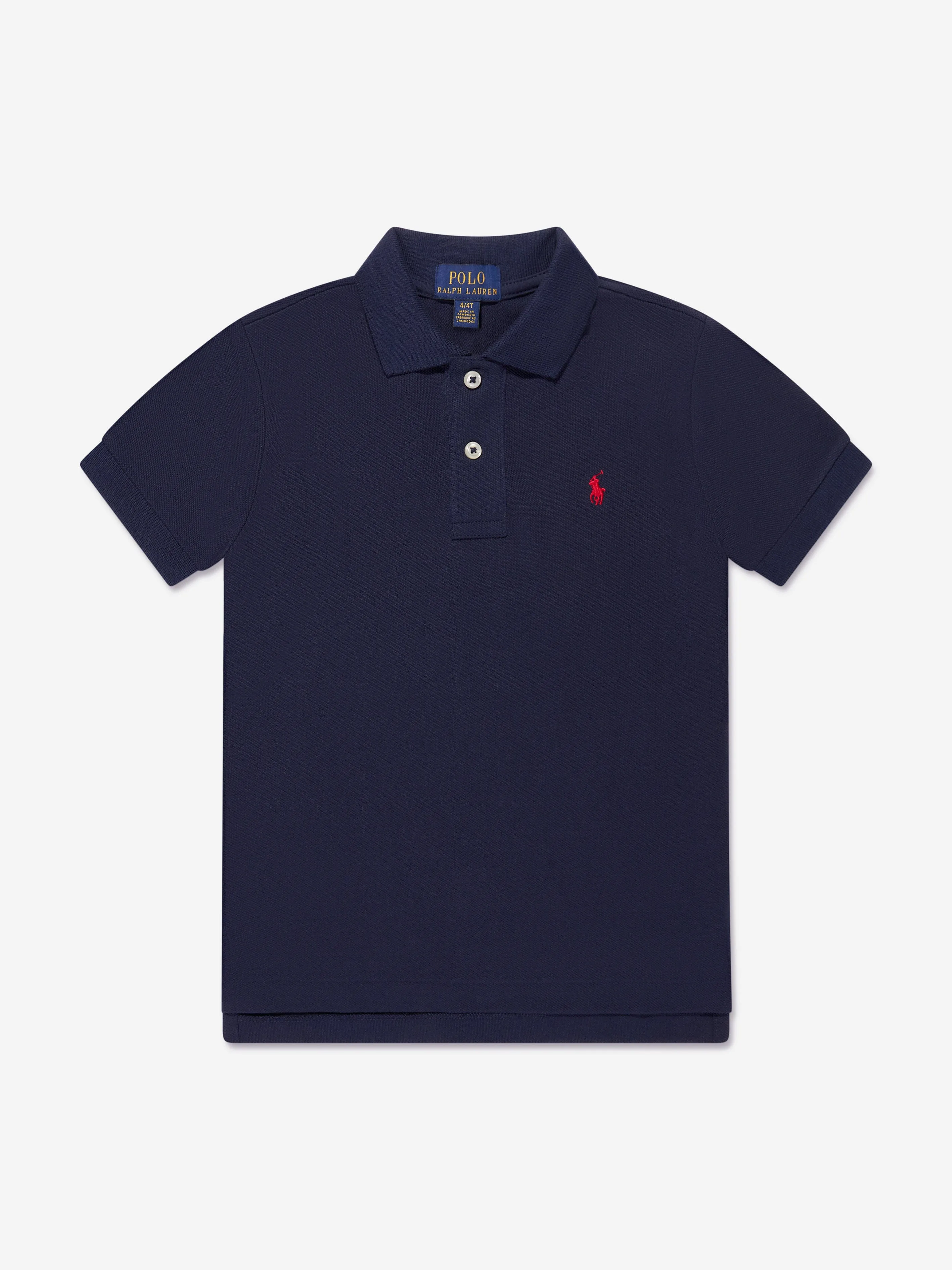 Ralph Lauren Boys Logo Polo Shirt in Navy