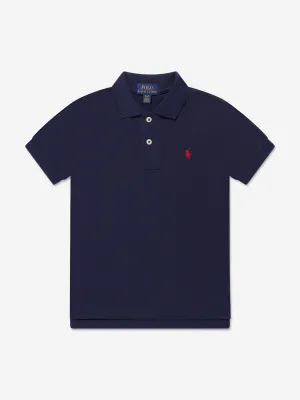 Ralph Lauren Boys Logo Polo Shirt in Navy